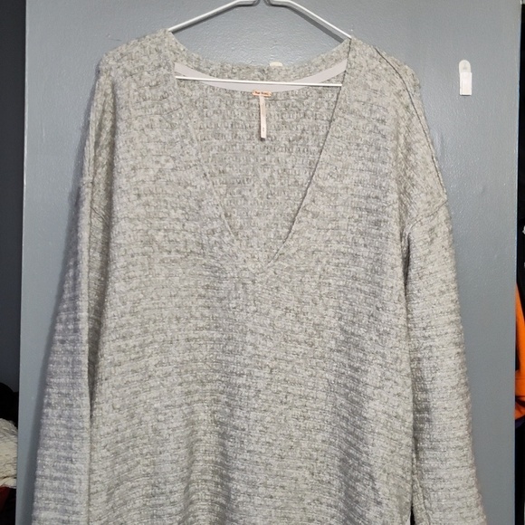 Free People Sweaters - Free People oversized v neck tunic sweater size med